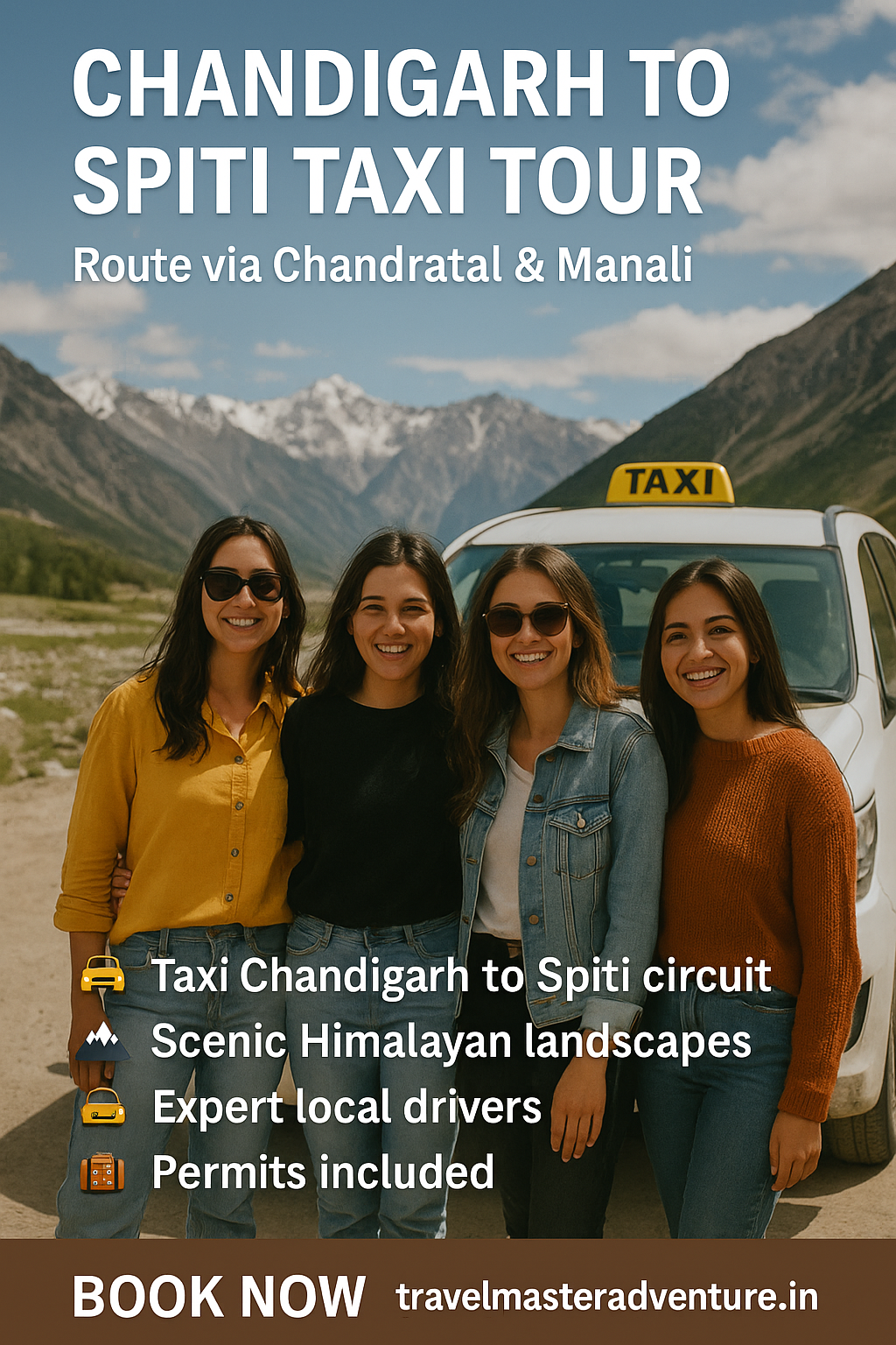 Chandigarh to Spiti Taxi Tour via Chandratal & Manali